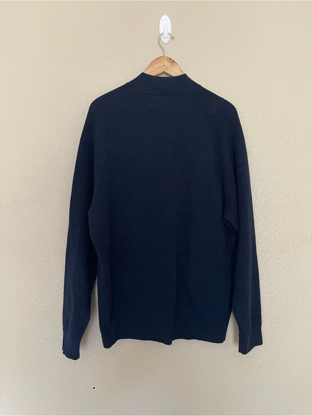 Buttercloth Mens Navy Blue Full Zip Cardigan Size XL